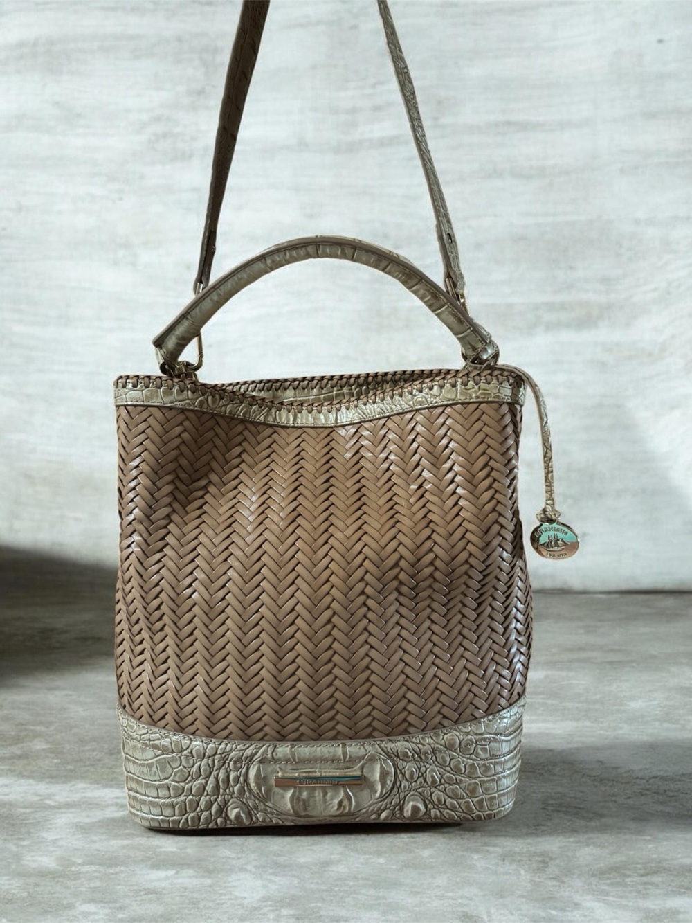 Brahmin Stardust Hutchinson Amelia Bucket Bag